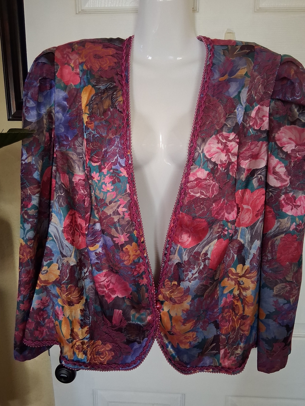 Vintage Nah Nah Collections by Jonathan Tait Floral Jacquard Blazer Jacket 24W
